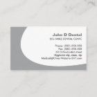 Tooth and heart gray dental dentist business card