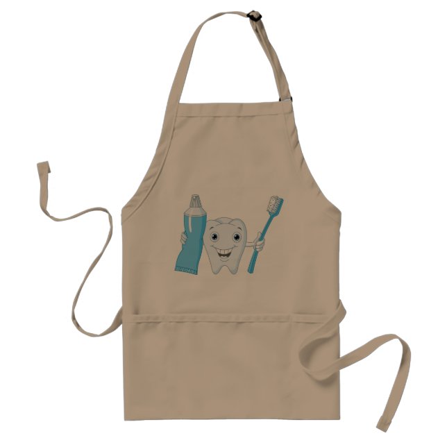 Tooth And Toothbrush Apron (Front)
