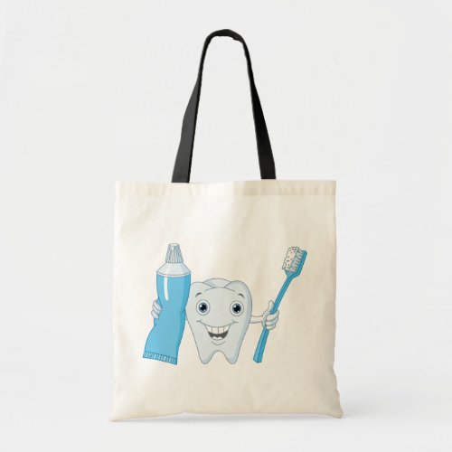 Tooth And Toothbrush Tote Bag