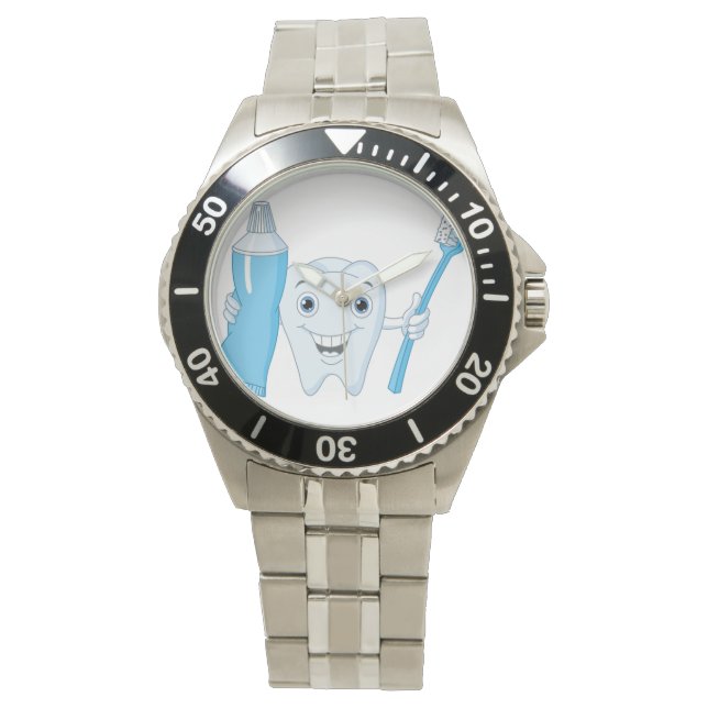 Tooth And Toothbrush Watch (Front)