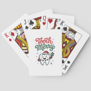Tooth Be Merry Dental Dentist Christmas Xmas  Poker Cards