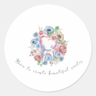 Tooth - Born to create beautiful smile Classic Round Sticker
