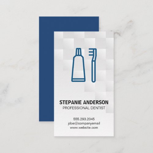 Tooth Brush and Paste  Dental Business Card