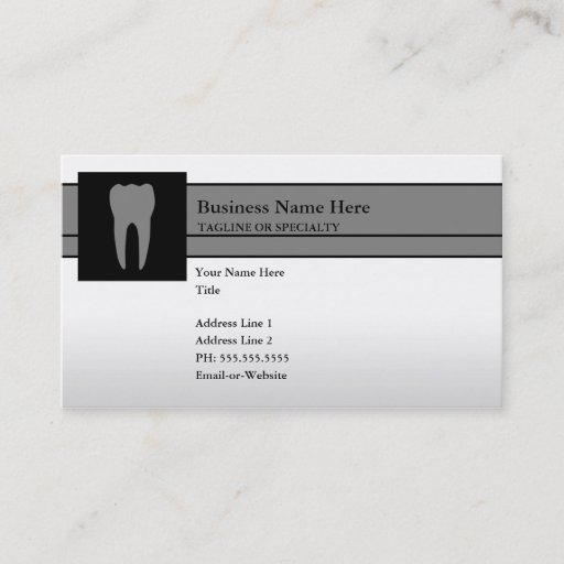 Customizable tooth business card templates