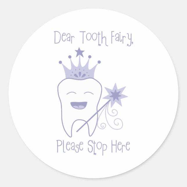 Tooth Classic Round Sticker (Front)