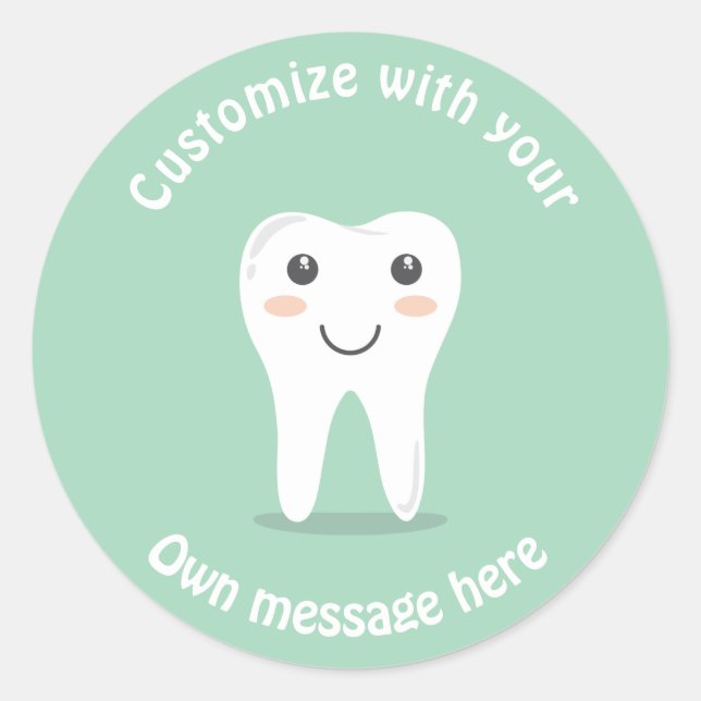 Tooth Classic Round Sticker (Front)