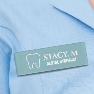 Tooth Dentist Assistant Hygienist Dental Office Name Tag