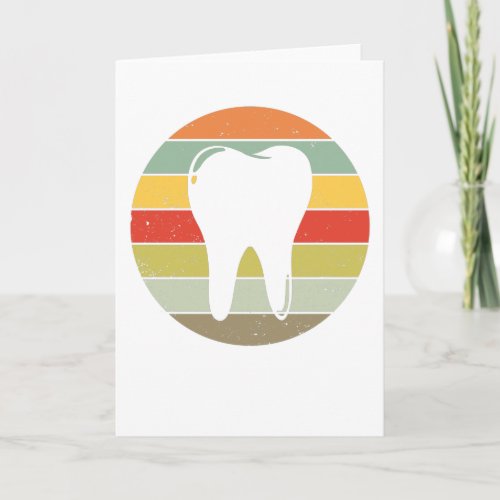 Tooth Dentist Dental Assistant Retro Vintage Gift Card