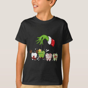 Tooth Dentist Dental Istant Teeth Christmas Santa  T-Shirt