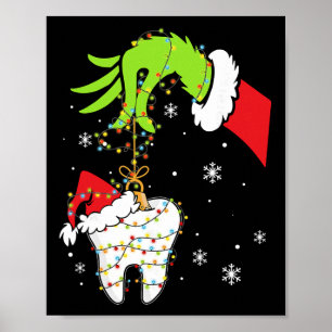 Tooth Dentist Dental Istant Teeth Christmas Xmas L Poster