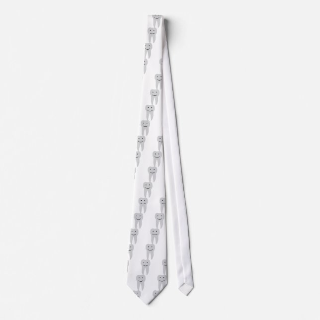 tooth dentist smile teeth neck tie (Front)
