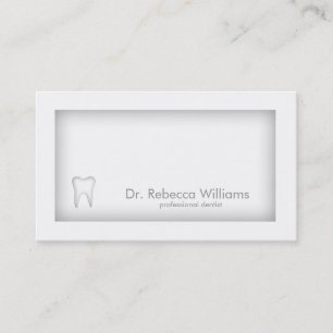 Tooth Design Dentist Gray Border Shadow Card