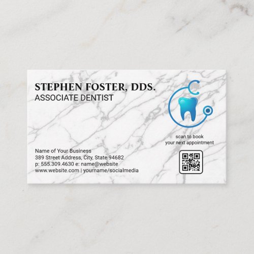 Tooth Doctor Logo    Dentistry  QR Code  Business Card
