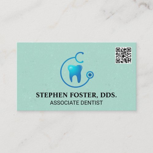 Tooth Doctor Logo  QR Business Card