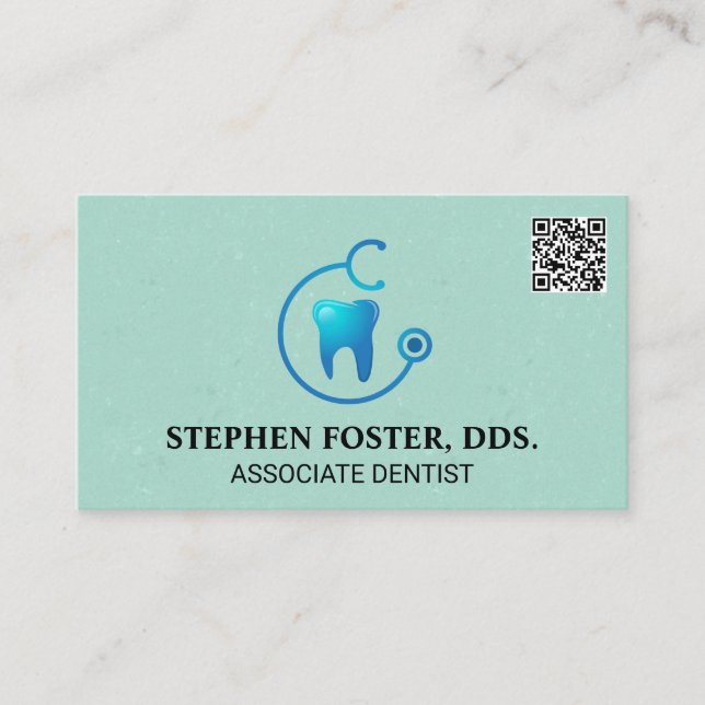 Tooth Doctor Logo | QR Business Card (Front)