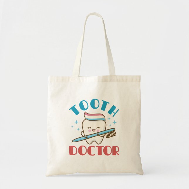 Tooth Doctor Pediatric Dentist Dentistry Tote Bag (Front)