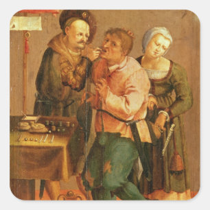 Tooth Extraction Square Sticker