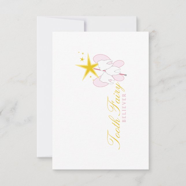 Tooth Fairy Believer Thank You Card (Front)