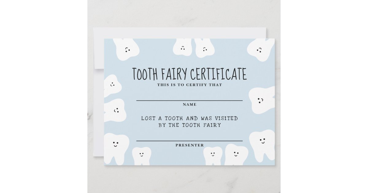 tooth fairy certificate