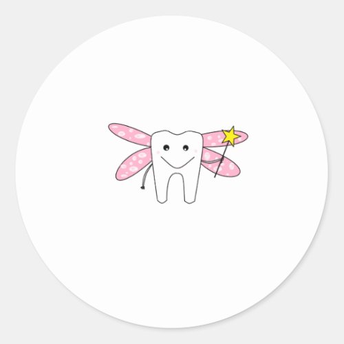 tooth fairy classic round sticker