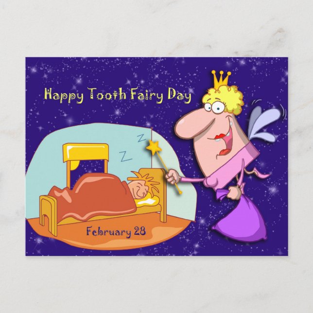 Tooth Fairy Day February 28 Postcard (Front)