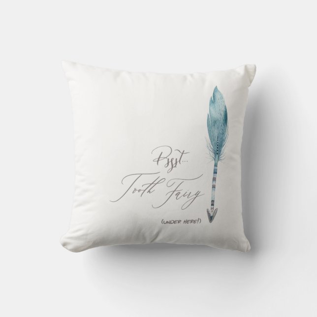 Tooth Fairy Directions for First Lost Tooth Throw  Throw Pillow (Front)
