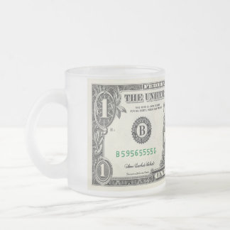 Tooth Fairy Dollar Bill Frosted Glass Coffee Mug