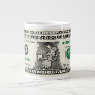 Tooth Fairy Dollar Bill Giant Coffee Mug
