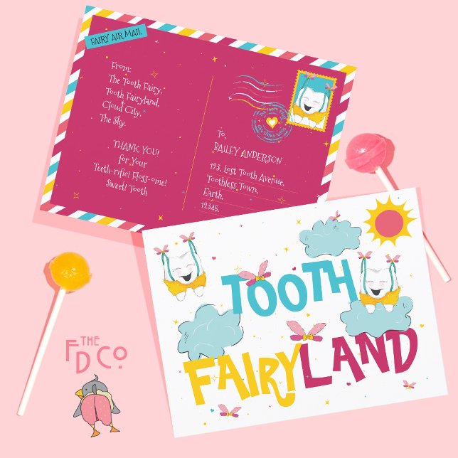 Tooth Fairy Land Fun Colorful From The Tooth Fairy Postcard (Creator Uploaded)