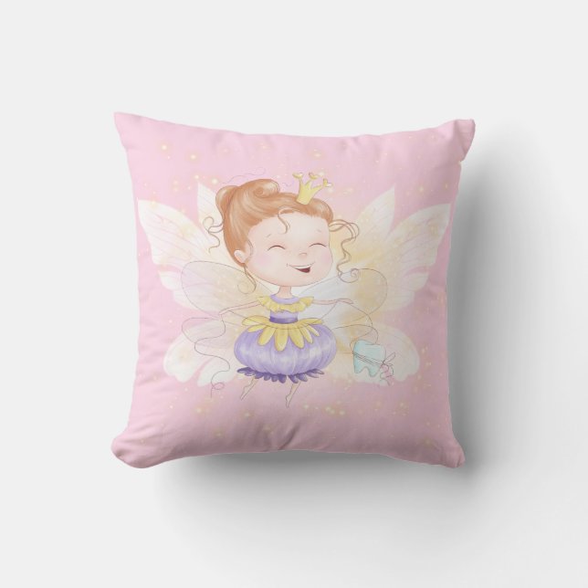 Tooth fairy official pillow | Princess with tooth  (Front)