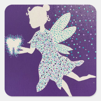 Tooth Fairy organizer Square Sticker