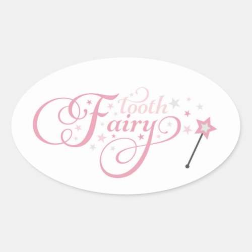 Tooth Fairy Oval Sticker