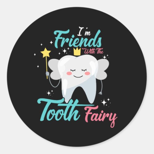 Tooth Fairy Pediatric Dentist Dental Assistant Hyg Classic Round Sticker
