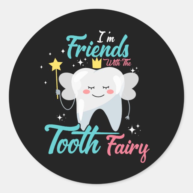 Tooth Fairy Pediatric Dentist Dental Assistant Hyg Classic Round Sticker (Front)