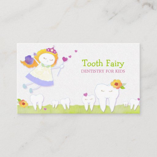 Customizable Tooth Fairy Pediatric Dentists Business Cards