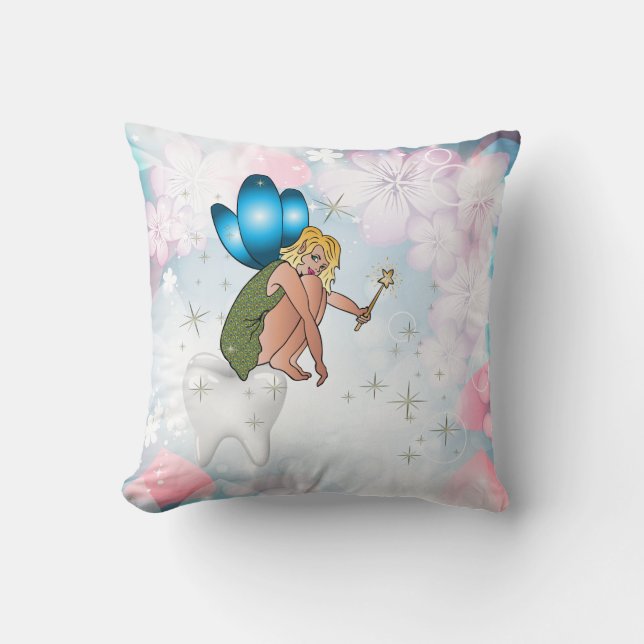 Tooth Fairy Personalized  American MoJo Pillow (Front)