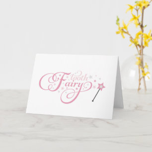 Tooth Fairy pink Folded Greeting Card