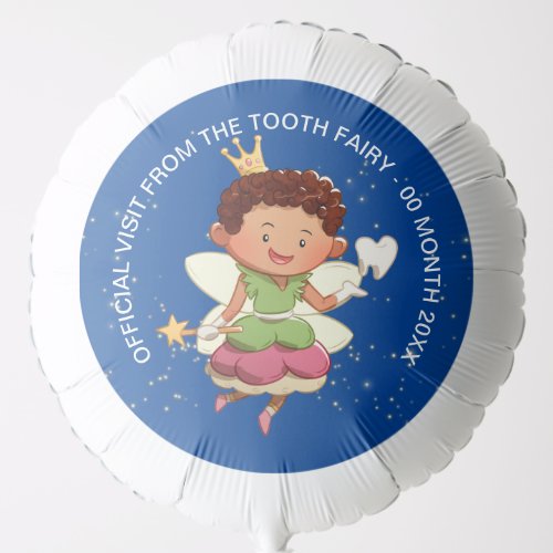 Tooth fairy prince with tooth glitter sparkle boys balloon