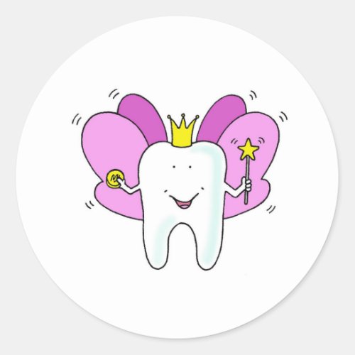 Tooth Fairy Princess Congratulations Classic Round Sticker