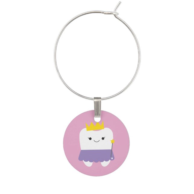 Tooth Fairy Princess Wine Charm (Front)