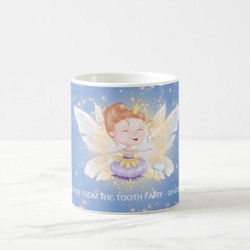 Tooth fairy princess with tooth magical coffee mug
