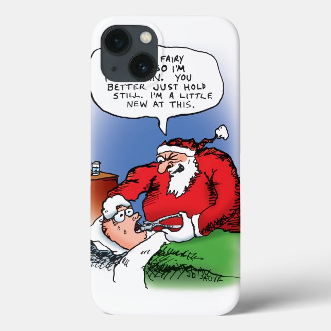 Tooth Fairy Santa Funny Christmas Cartoon Case-Mate iPhone Case (Back)