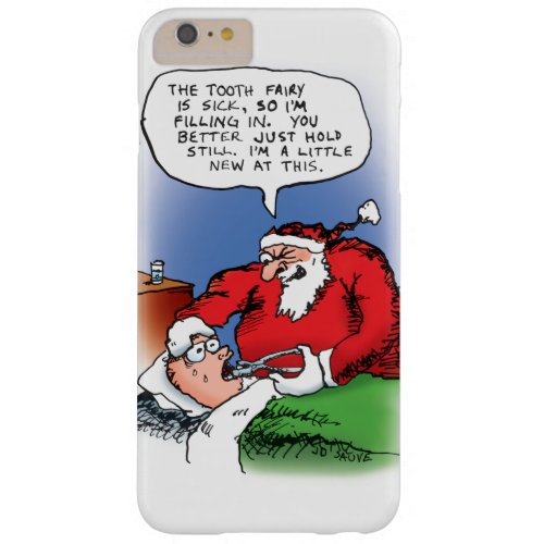 Tooth Fairy Santa Funny Christmas Cartoon Barely There iPhone 6 Plus Case