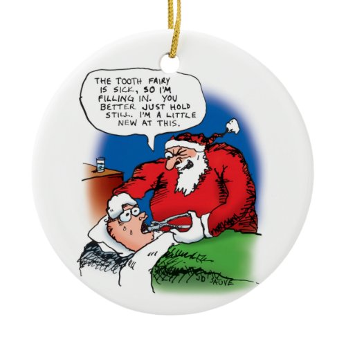 Tooth Fairy Santa Ornament