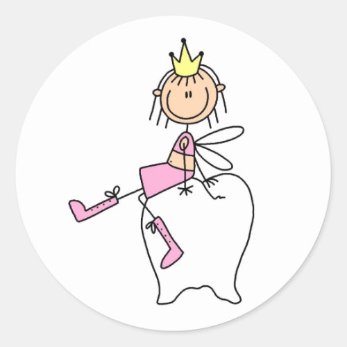 Tooth Fairy Sits On A Tooth Sticker