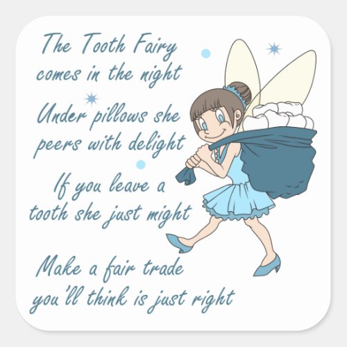 Tooth Fairy Square Sticker