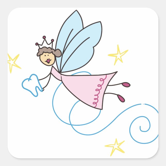 Tooth Fairy Square Sticker (Front)