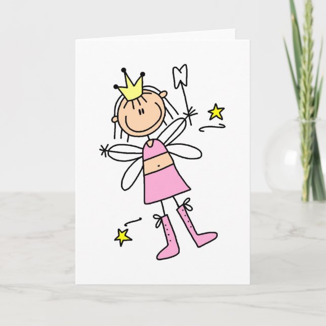 Tooth Fairy Stick Figure Card (Front)