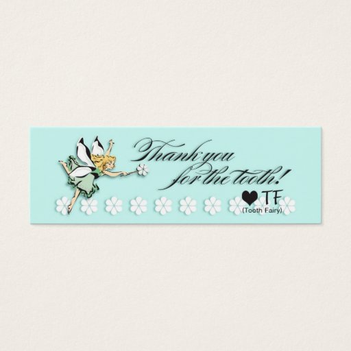 Customizable Tooth Fairy Thank You Note Business Card Templates