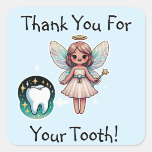 Tooth Fairy Thank You Square Sticker